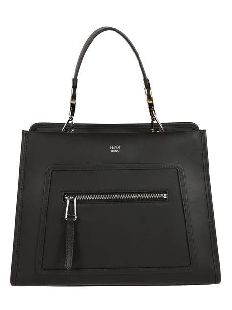 fendi runway satchel black